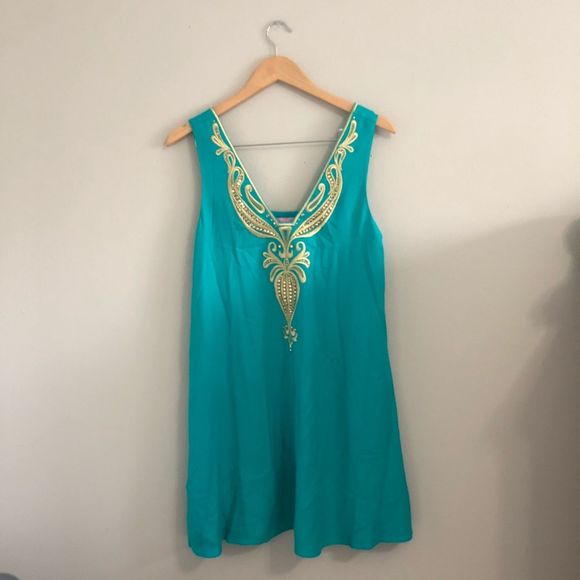 NWOT Lilly Pulitzer Owen Trapeze Dress Agate Green - Picture 4 of 8